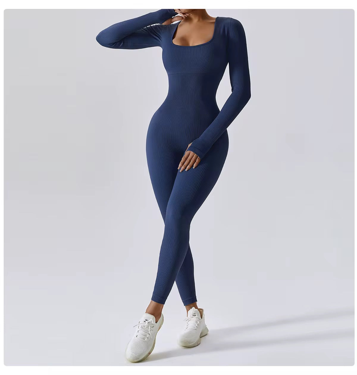 Enterito sin costura Navy Blue