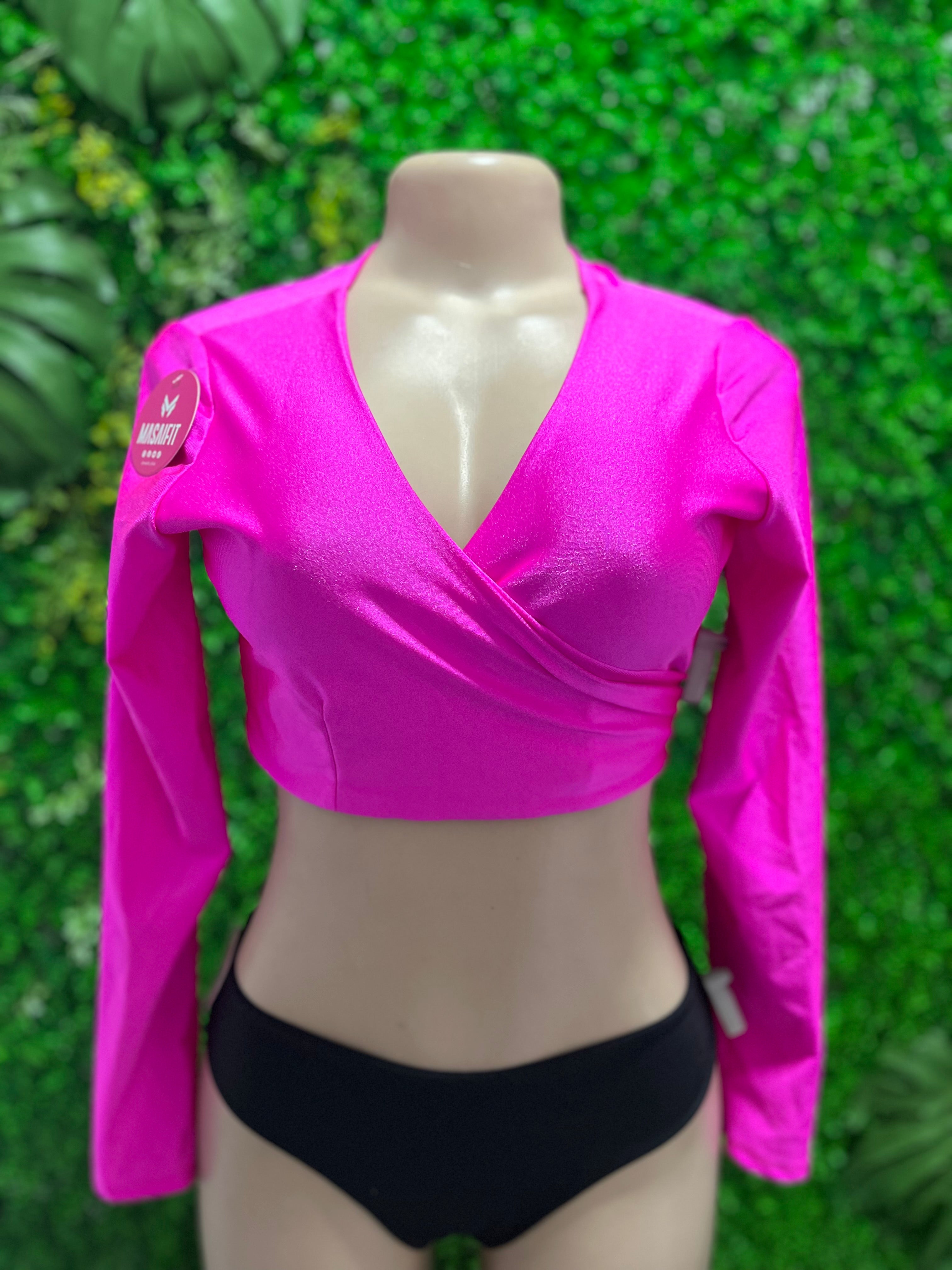 Bikini EMMA FUCSIA - Polera Manga Larga Elasticada