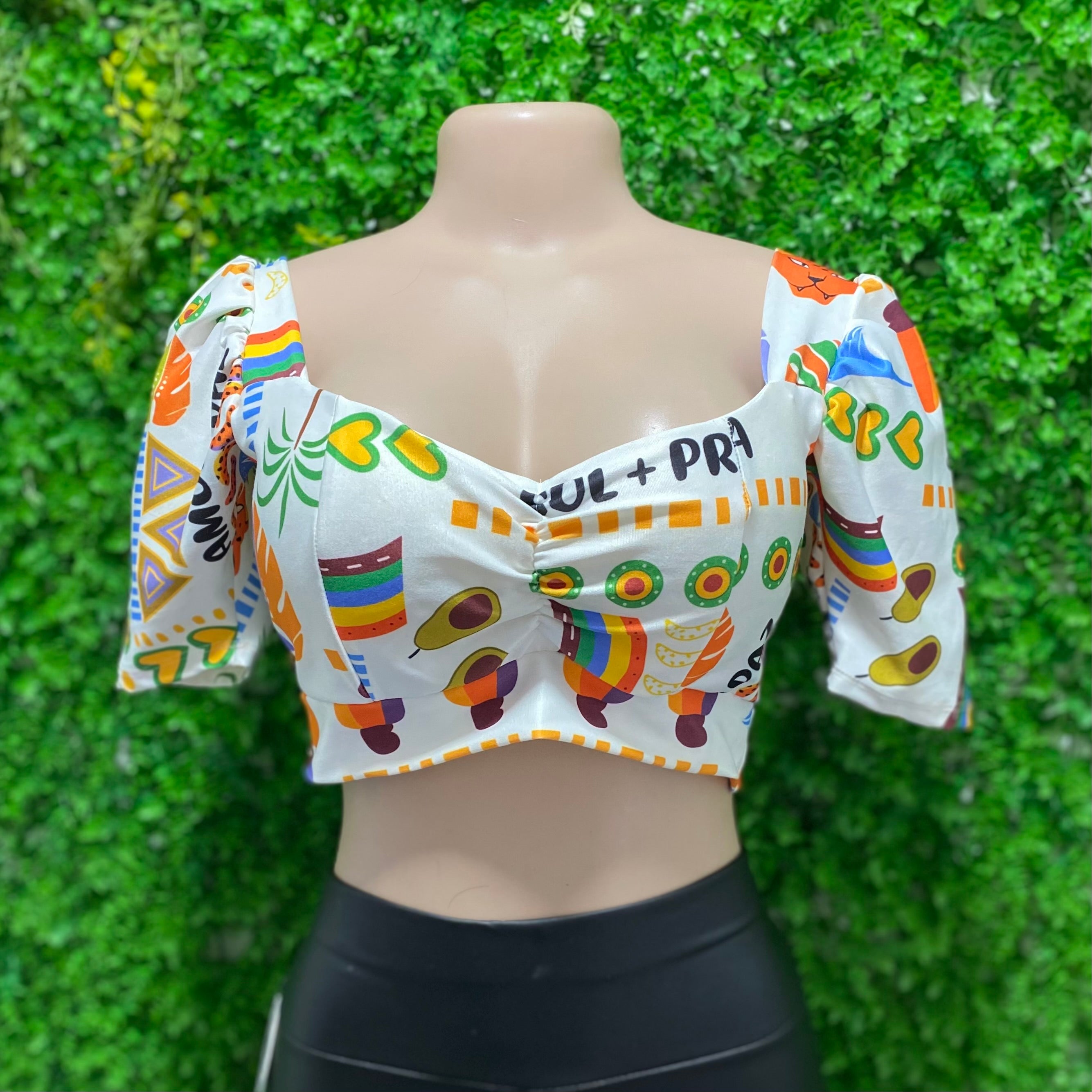 Croptop Bruna estampado
