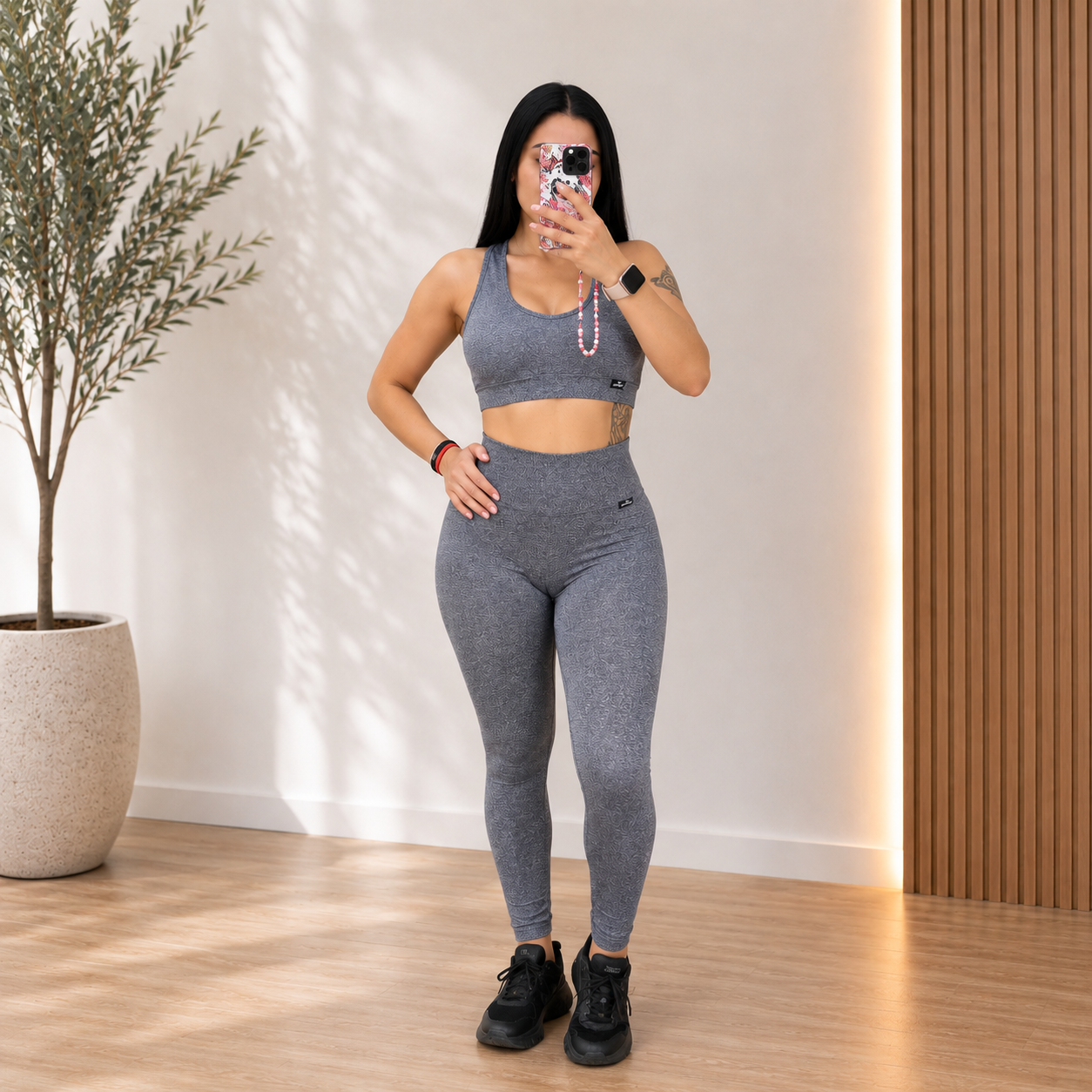 Calza Franela L y XL Gris Masaifit