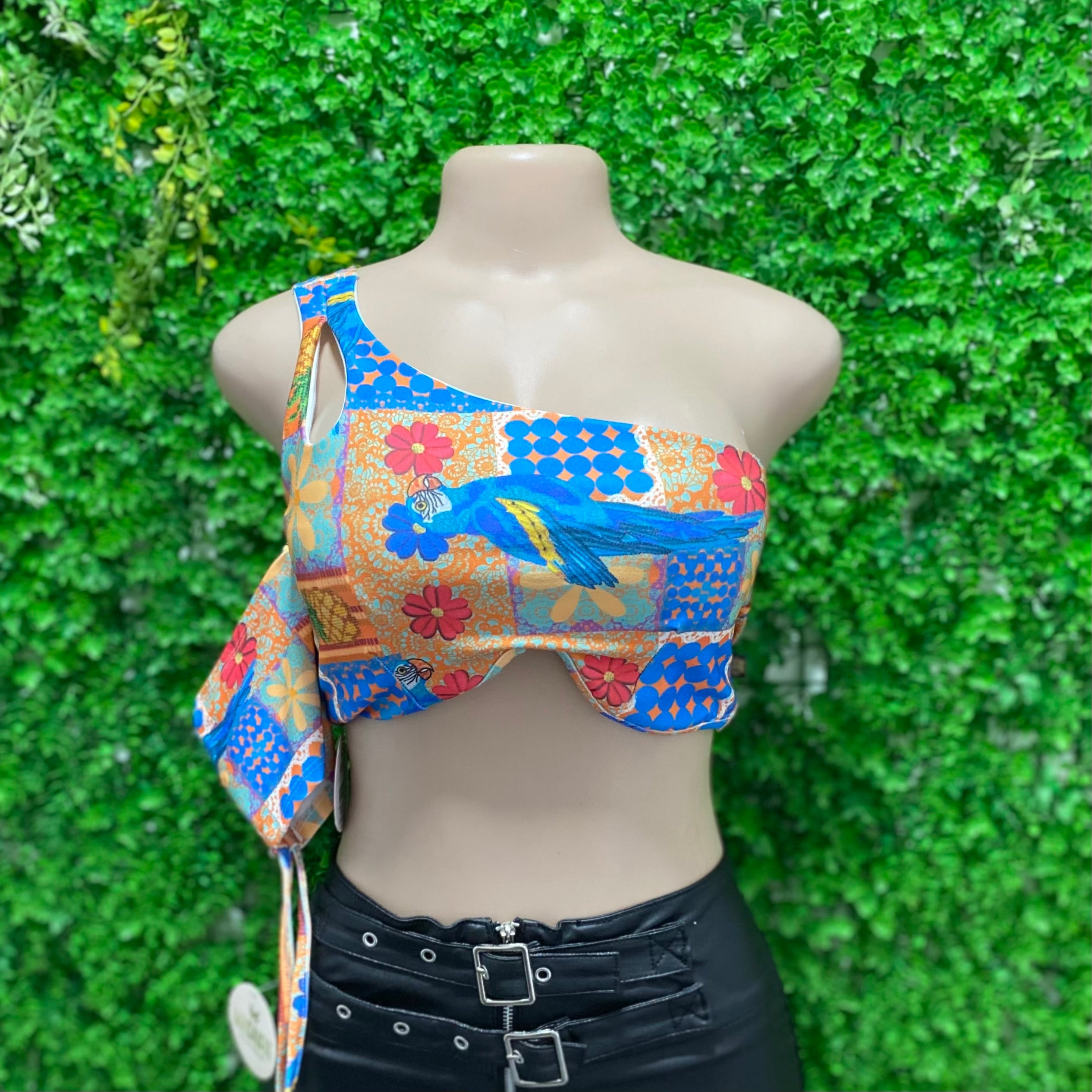 Croptop Mariana estampado Azul