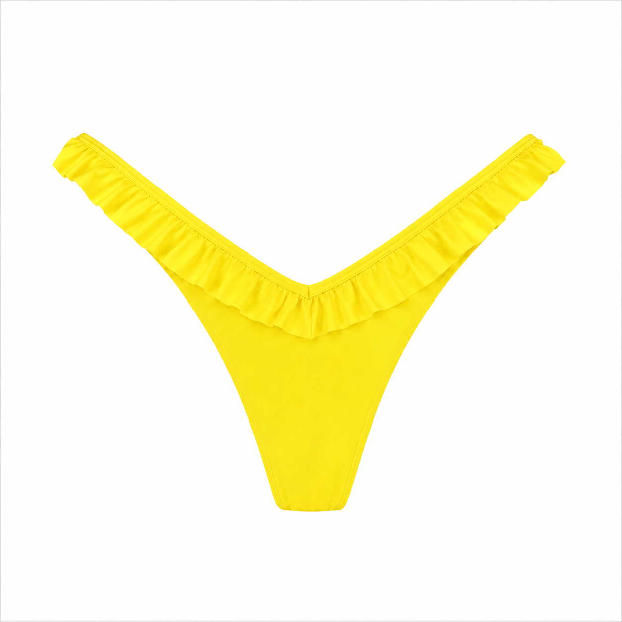 Tanga HAWAI - Amarillo Corte V con Vuelos