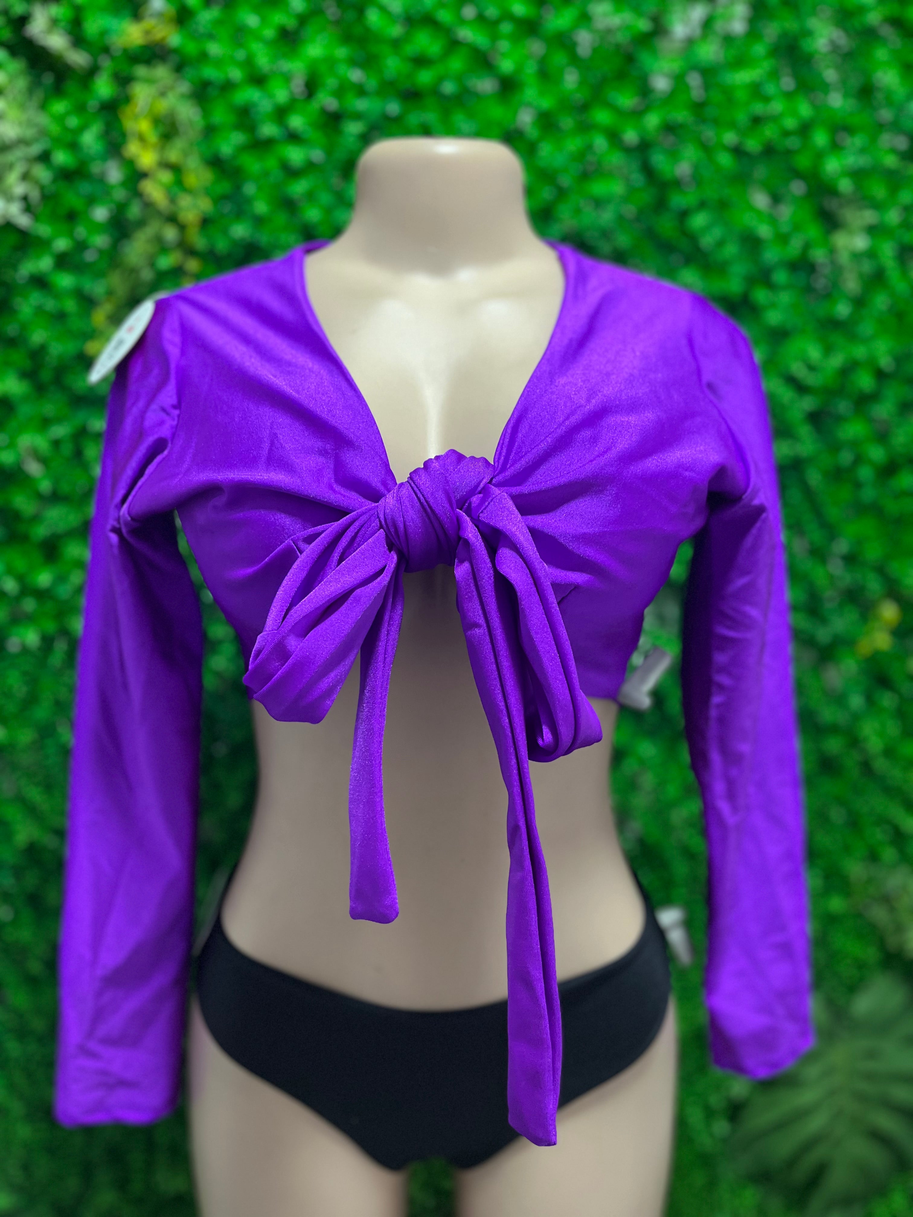 Bikini EMMA MORADO - Polera Manga Larga Elasticada