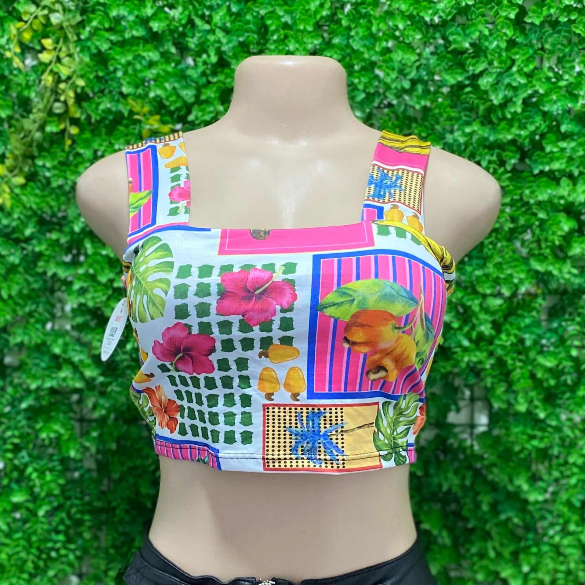 Croptop Bianca estampado