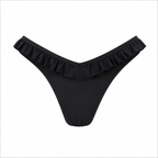 Tanga HAWAI - Negro Corte V con Vuelos