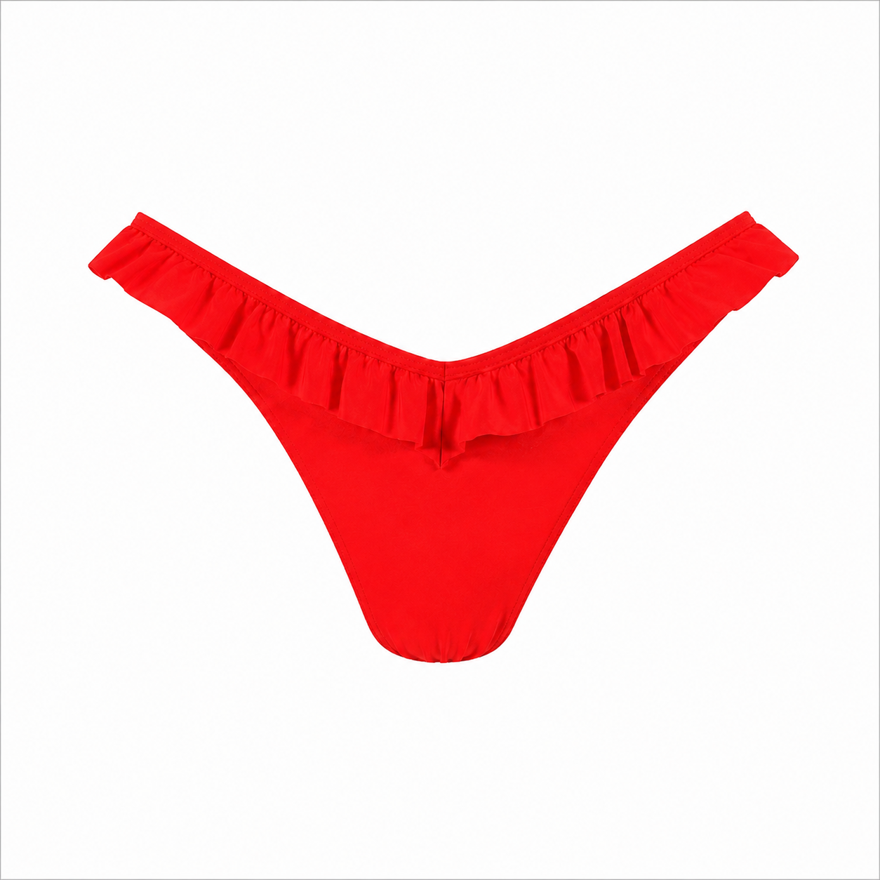 Tanga HAWAI - Rojo Corte V con Vuelos