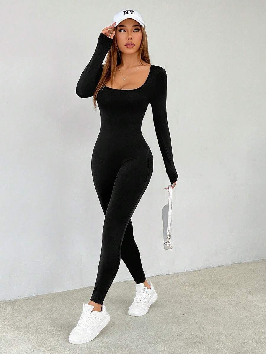 Enterito sin costura Black