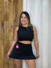 Falda Short Glow Fit - Negro