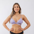 Bikini AMANDA - Lila tipo sostén triangulo lazos