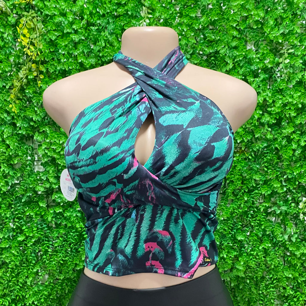 Croptop Helena multiforma estampado