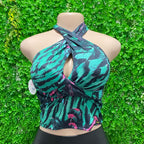 Croptop Helena multiforma estampado