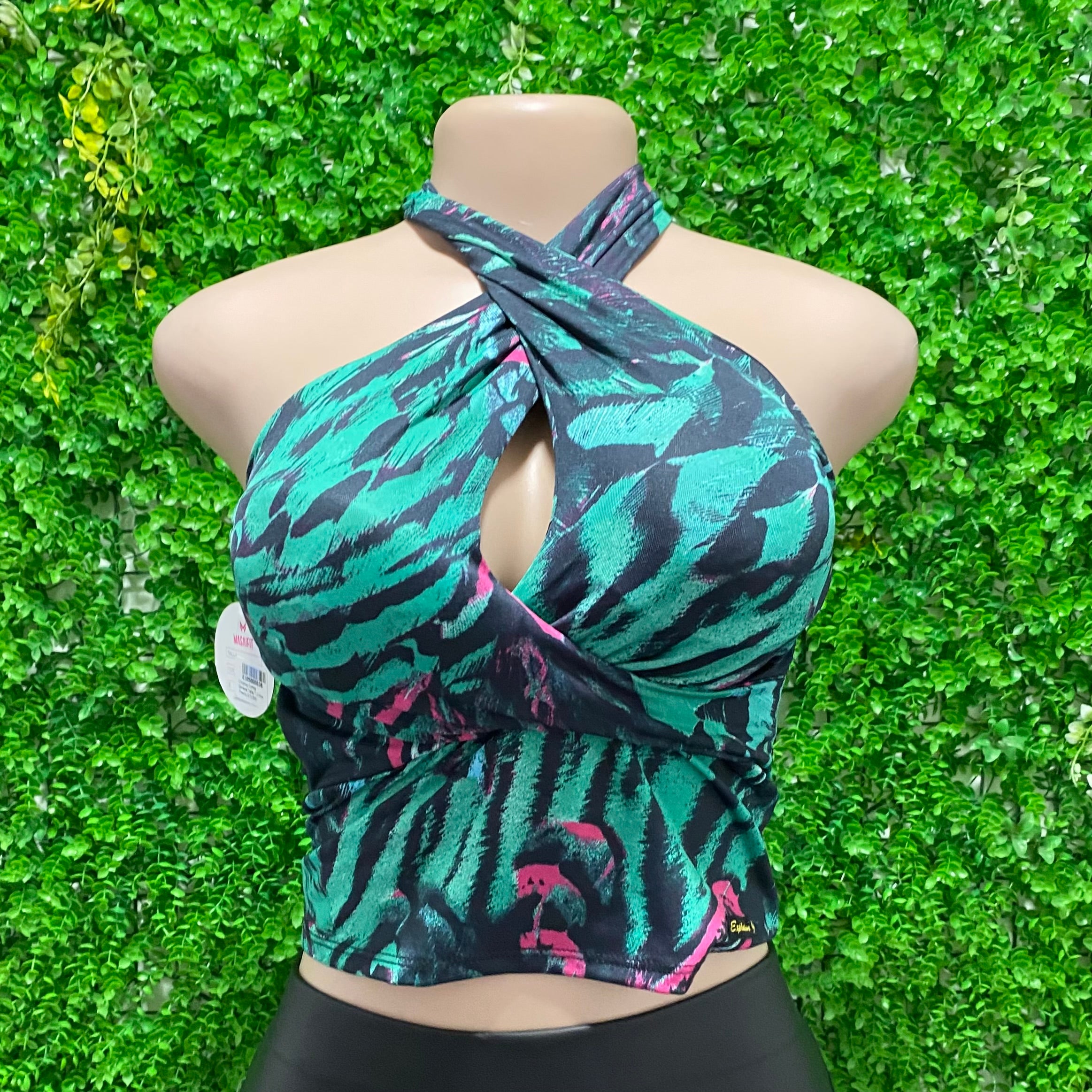 Croptop Helena multiforma estampado