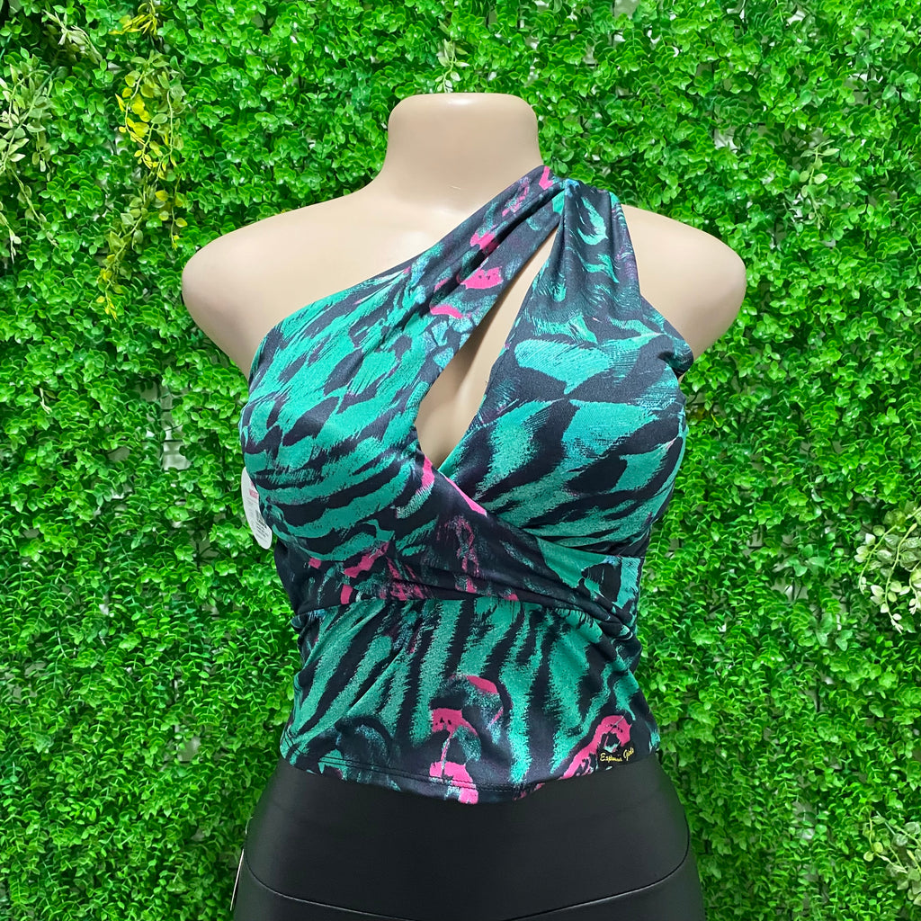 Croptop Helena multiforma estampado