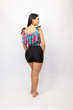 Short tiro alto Negro