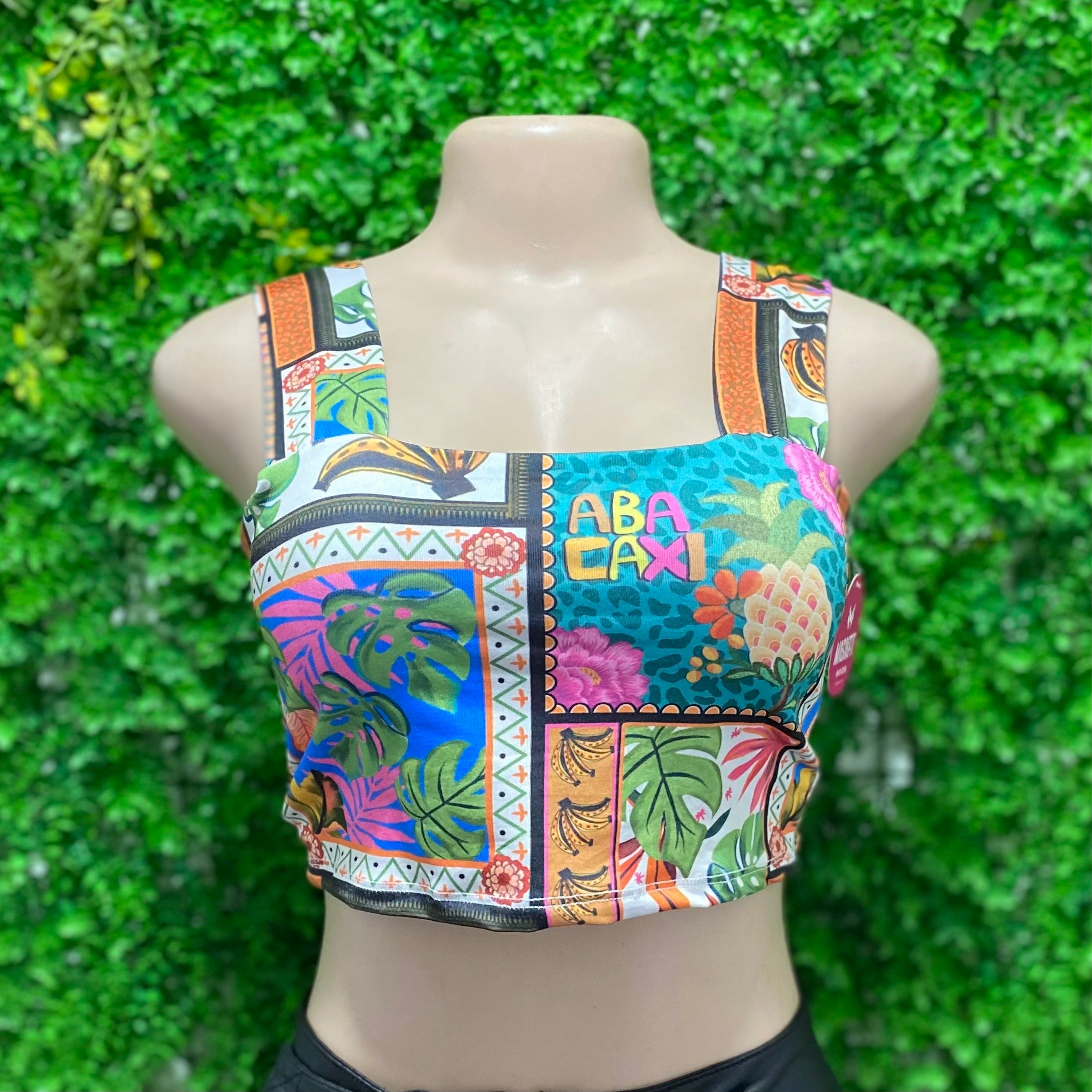 Croptop Bianca estampado