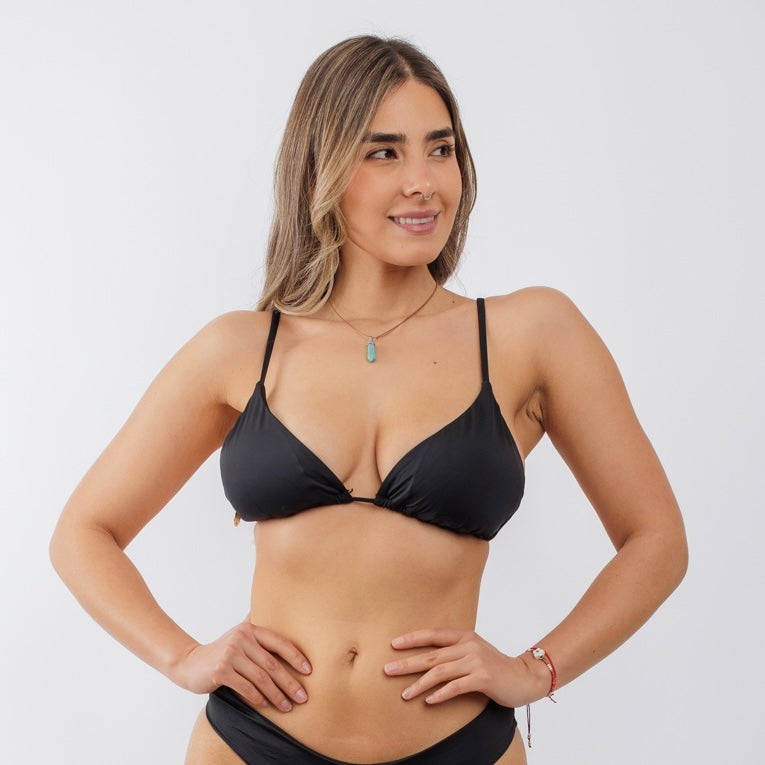Bikini MALAGA - NegroTipo sostén Triangulo