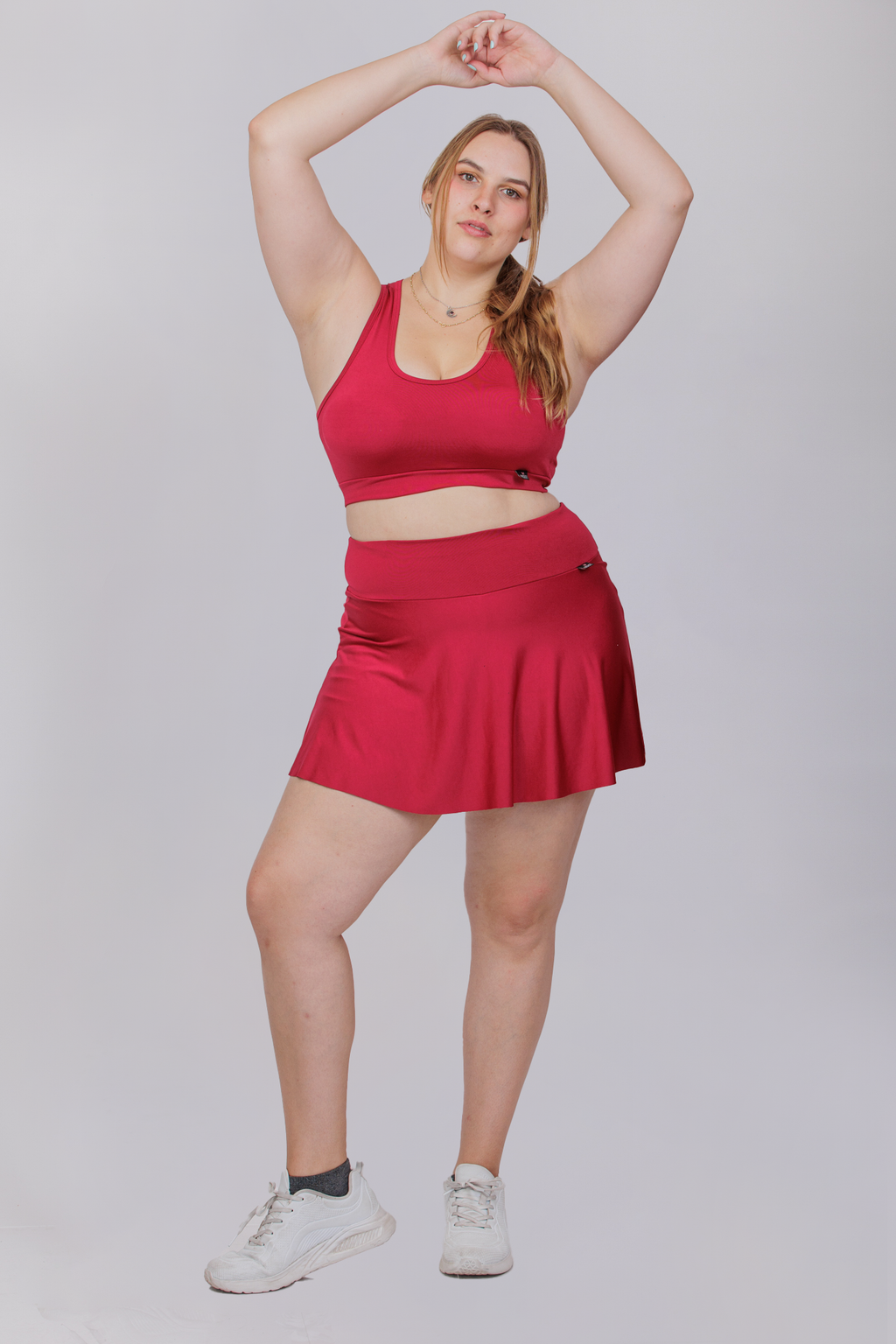 Falda Short Move Fit Burdeo