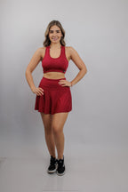 Falda Short Move Fit Burdeo