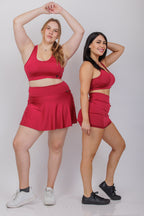 Falda Short Move Fit Burdeo