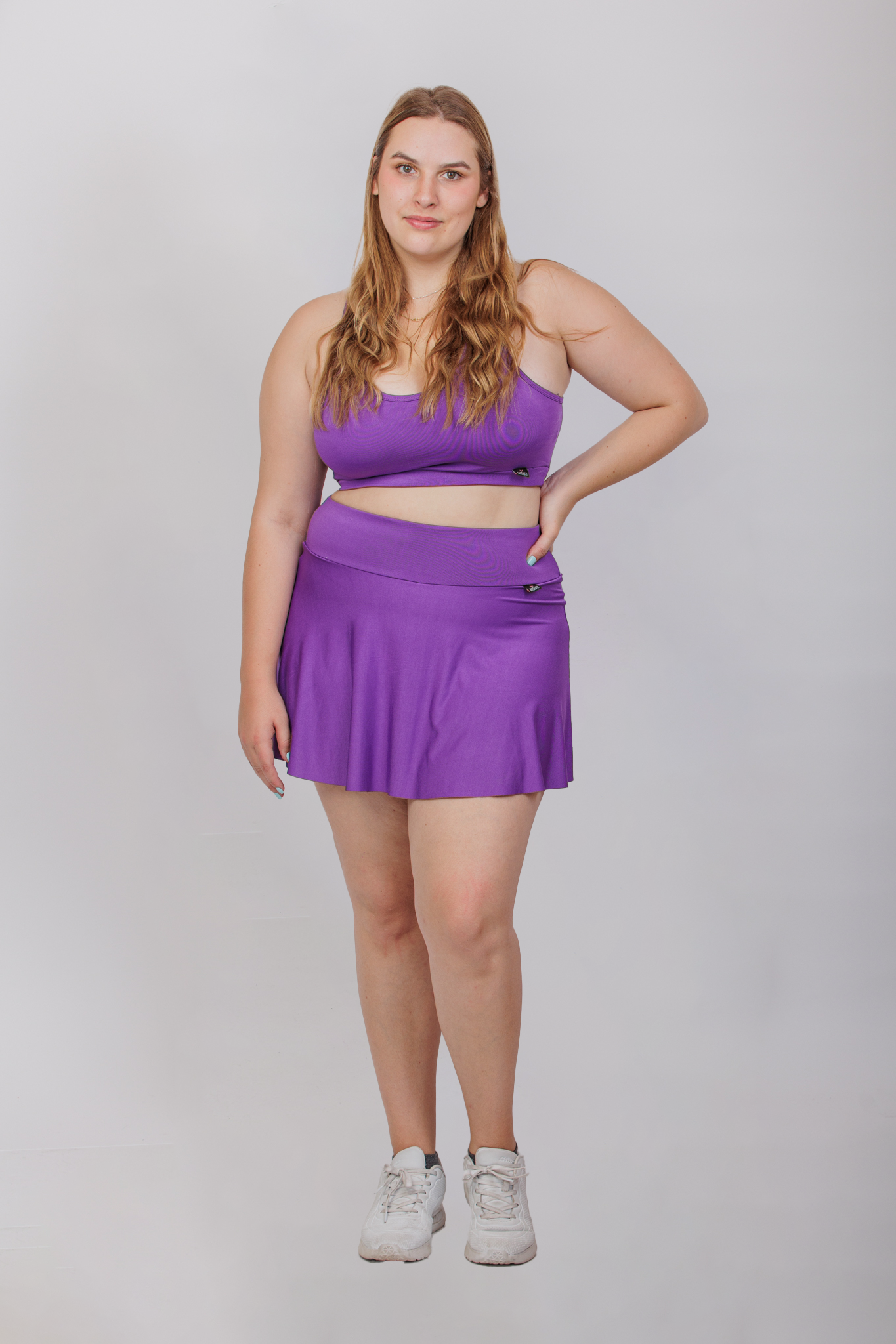 Falda Short Suelta Morada