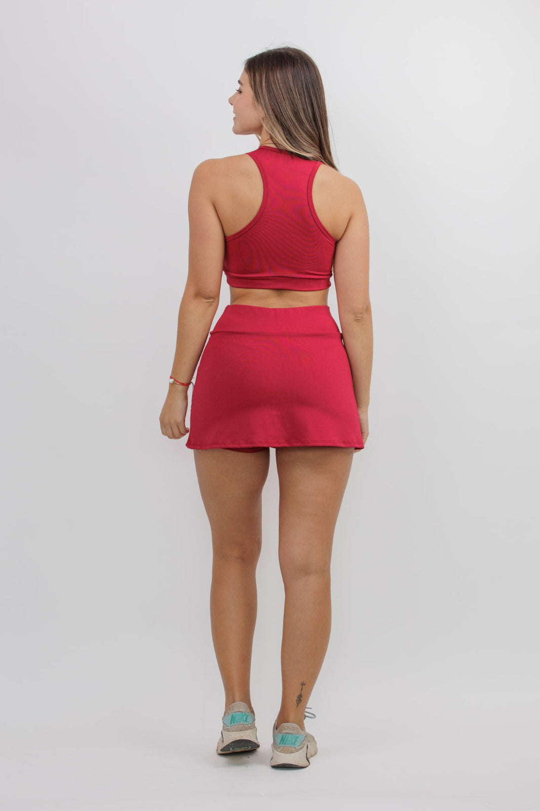 Falda Short L - XL Coquette Fit  Burdeo